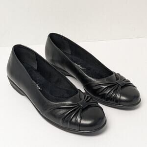 Walking Cradles Fall Flats, Black Leather, Womens 6 Narrow